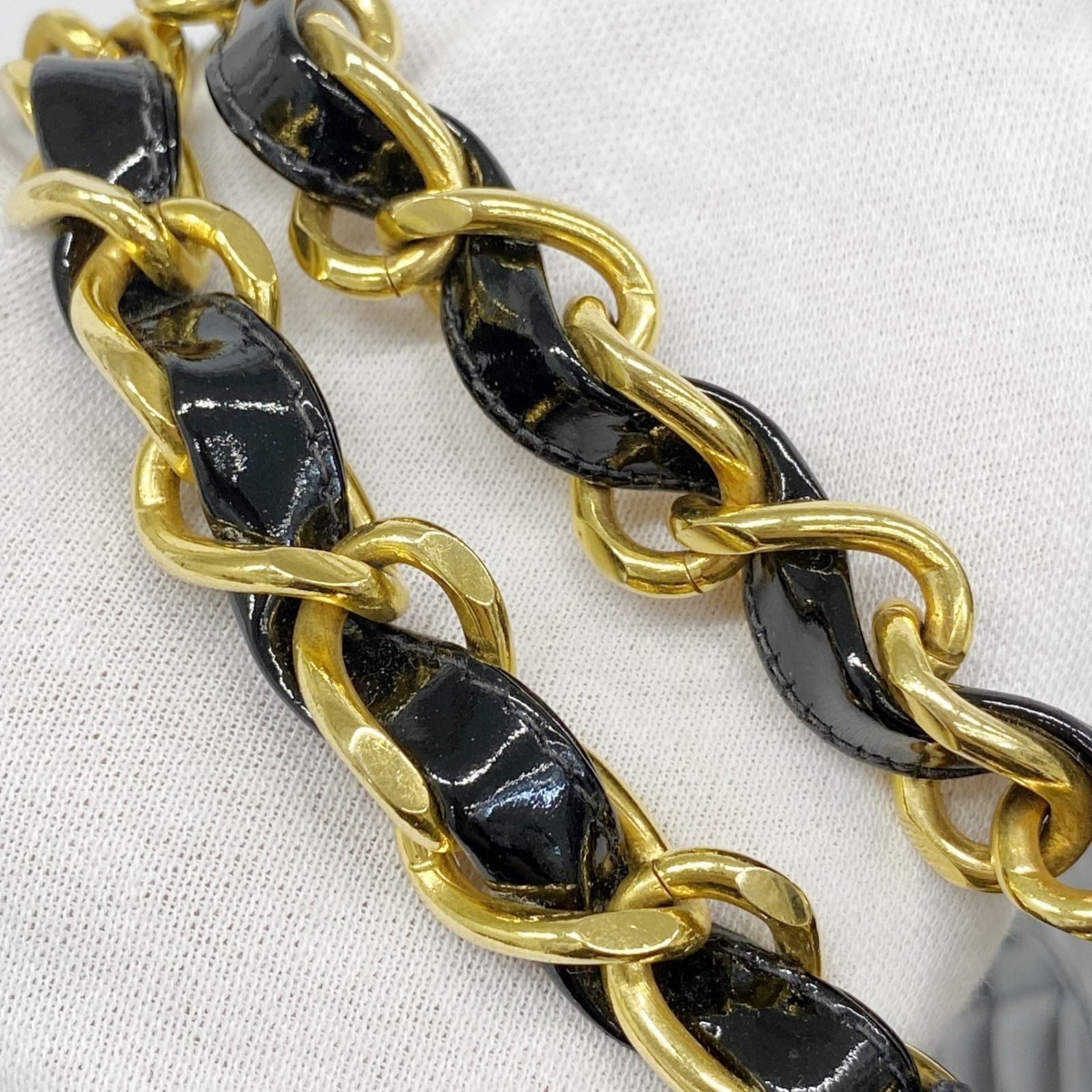 シャネル Chanel シャネル トートバッグ マトラッセ チェーン パテントレザー ブラック レディース DECORATOM_COM_BR