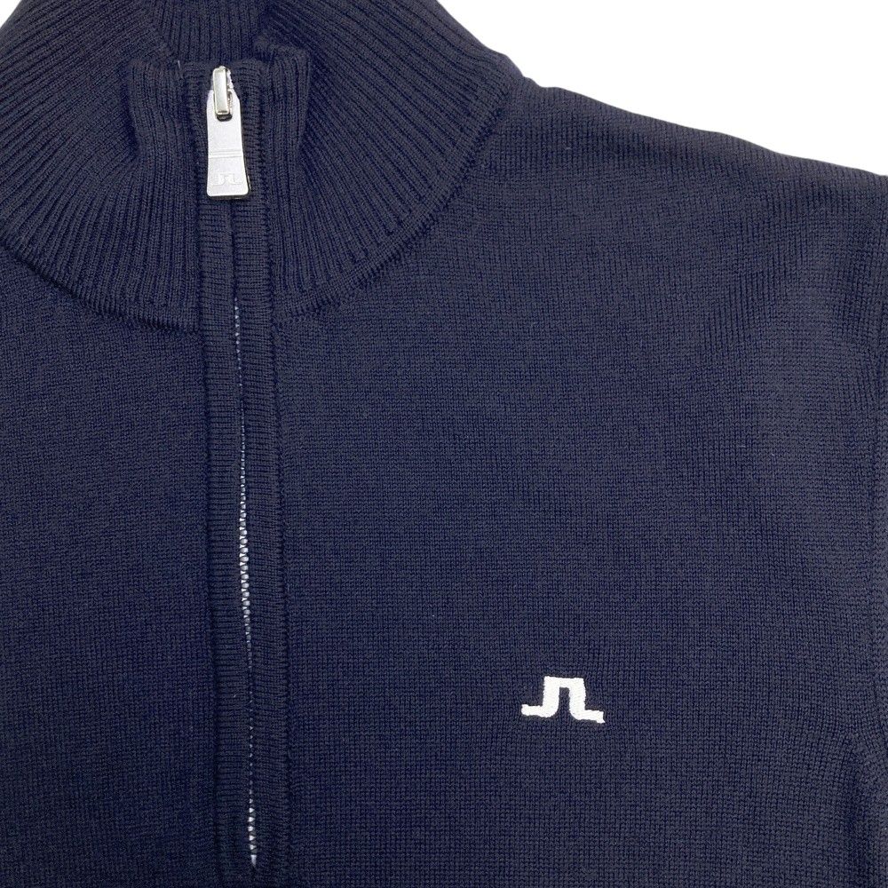 サイズ：S J.LINDEBERG ジェイリンドバーグ ハーフジップ ニット