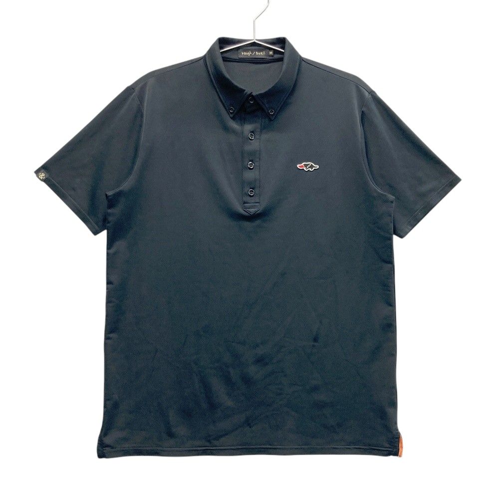 サイズ M ROUGH-SWELL ラフアンドスウェル モデル 半袖ポロシャツ ボタンダウン カモノハシ ブラック系 240101539141 ゴルフウェア メンズ ストスト