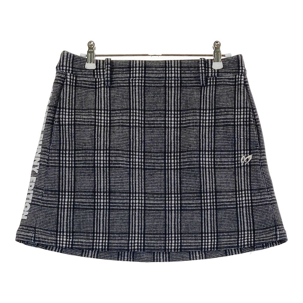 サイズ 1 MASTER BUNNY EDITION マスターバニーエディション ストレッチスカート グレンチェック柄 ブラック系 240101546279 ゴルフウェア レディース ストスト