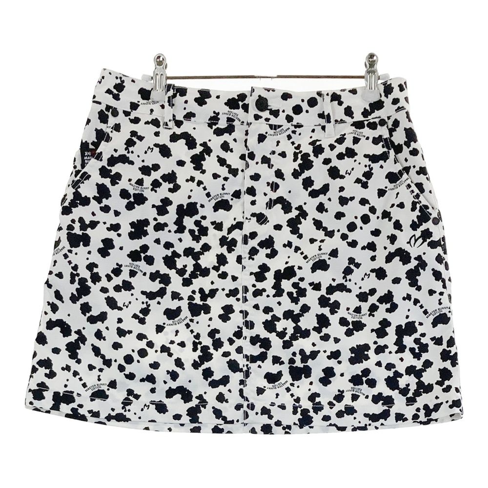 サイズ 2 MASTER BUNNY EDITION マスターバニーエディション ストレッチスカート ダルメシアン柄 ホワイト系 240101546367 ゴルフウェア レディース ストスト