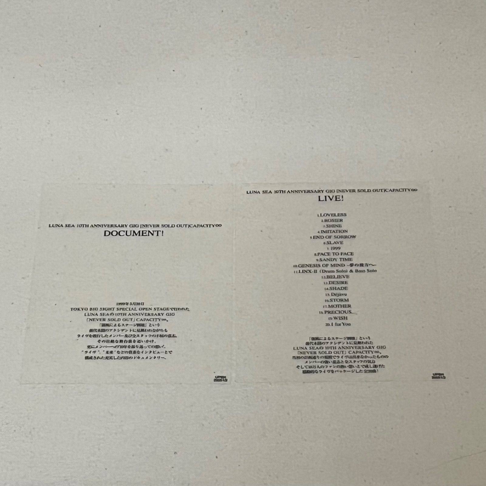 10TH ANNIVERSARY GIG [NEVER SOLD OUT] CAPACITY ∞ ルナシー - メルカリ