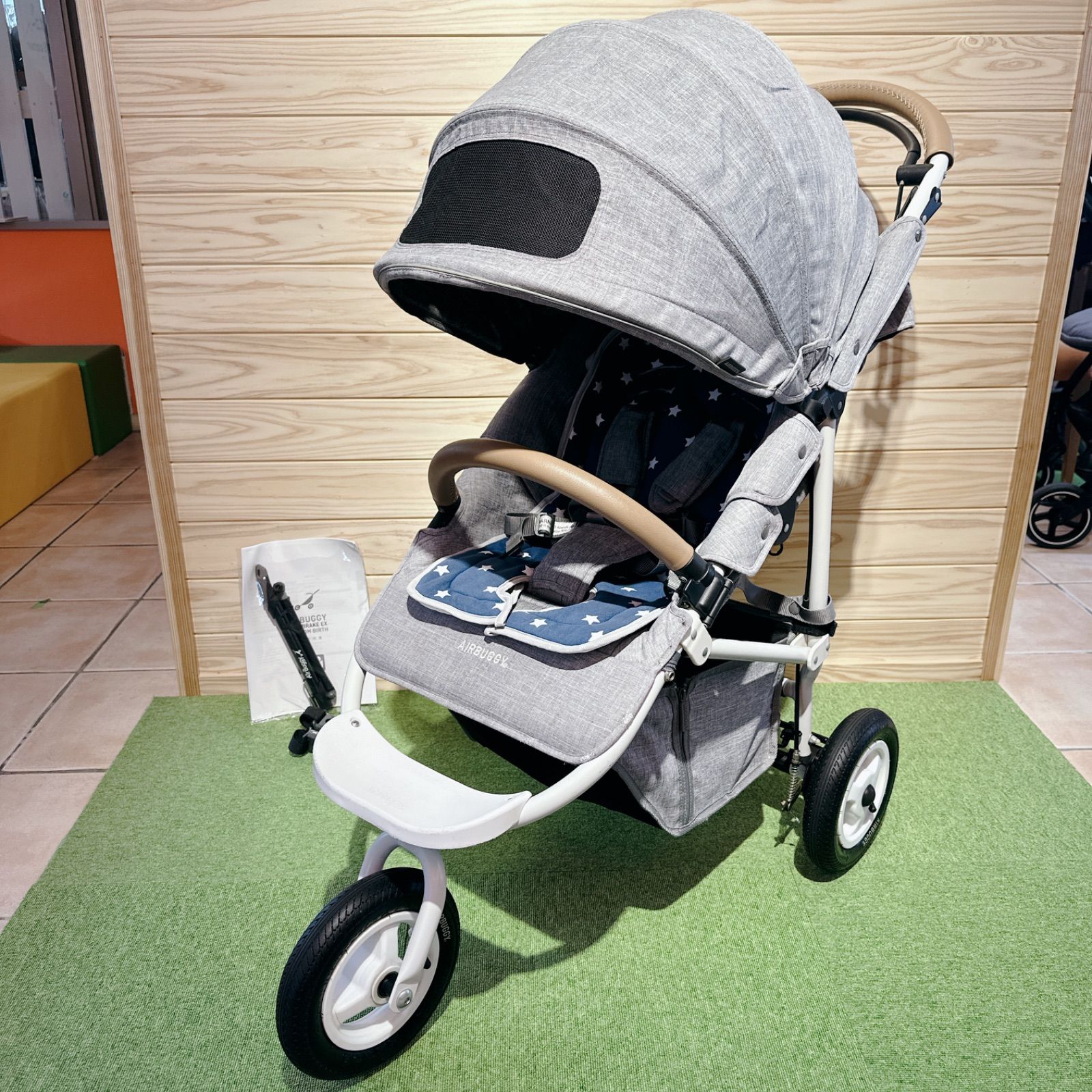 クリーニング済み AIRBUGGY ココブレーキEX フロムバース ストローラーマット