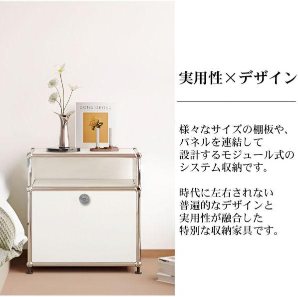 食器棚 北欧スタイル2段食器棚 ロック付き モジュラー家具 引き出し付きキャビネット モダンリビング収納棚