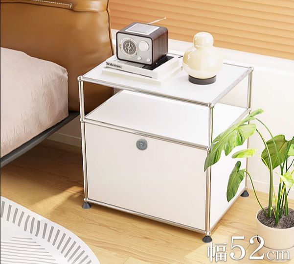 食器棚 北欧スタイル2段食器棚 ロック付き モジュラー家具 引き出し付きキャビネット モダンリビング収納棚