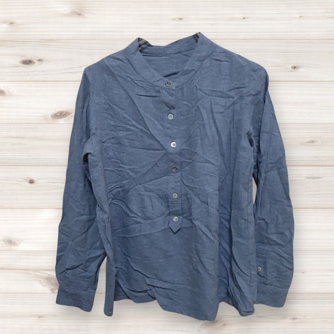 F 0176 フレームワーク FRAMeWORK 長袖シャツ 無地 綿 コットン ノー