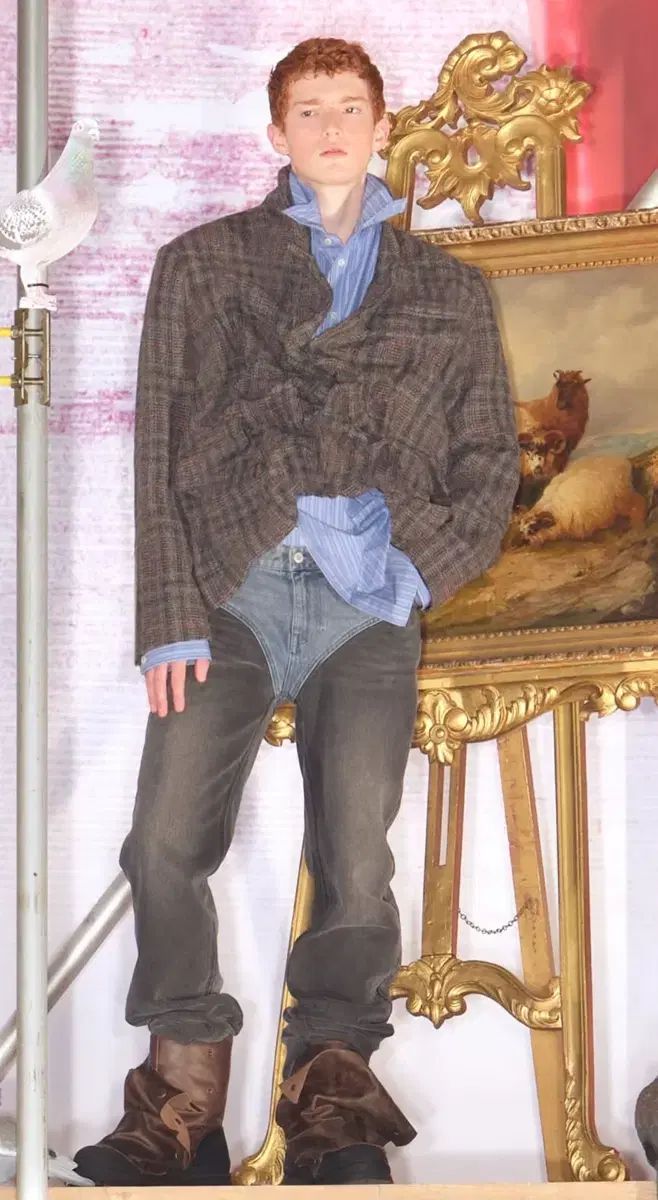 H-M グレンマーティンス ツートン ストレート レグ