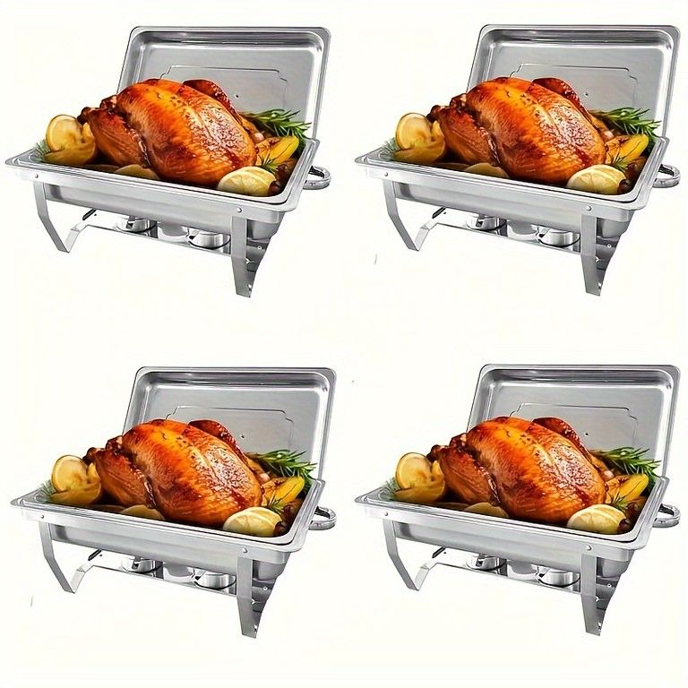 保温 保冷 ステンレス製フードウォーマーセット 8 QT 大容量 ケータリング イベント パーティー ビュッフェ レストラン 業務用 角型 グリッド選択