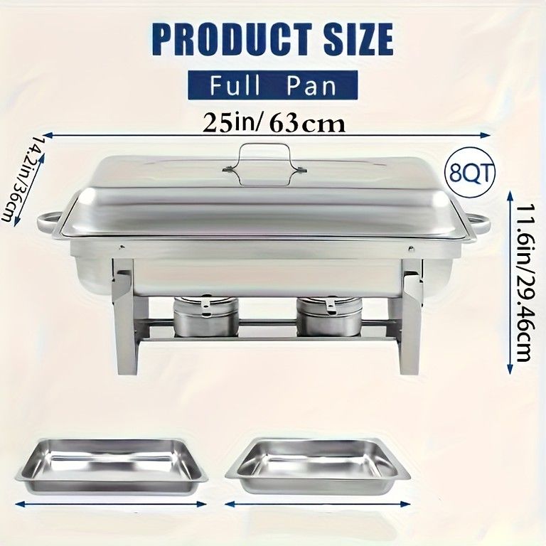  保温 保冷 ステンレス製フードウォーマーセット 8 QT 大容量 ケータリング イベント パーティー ビュッフェ レストラン 業務用 角型 グリッド選択 その他 テーブル用品