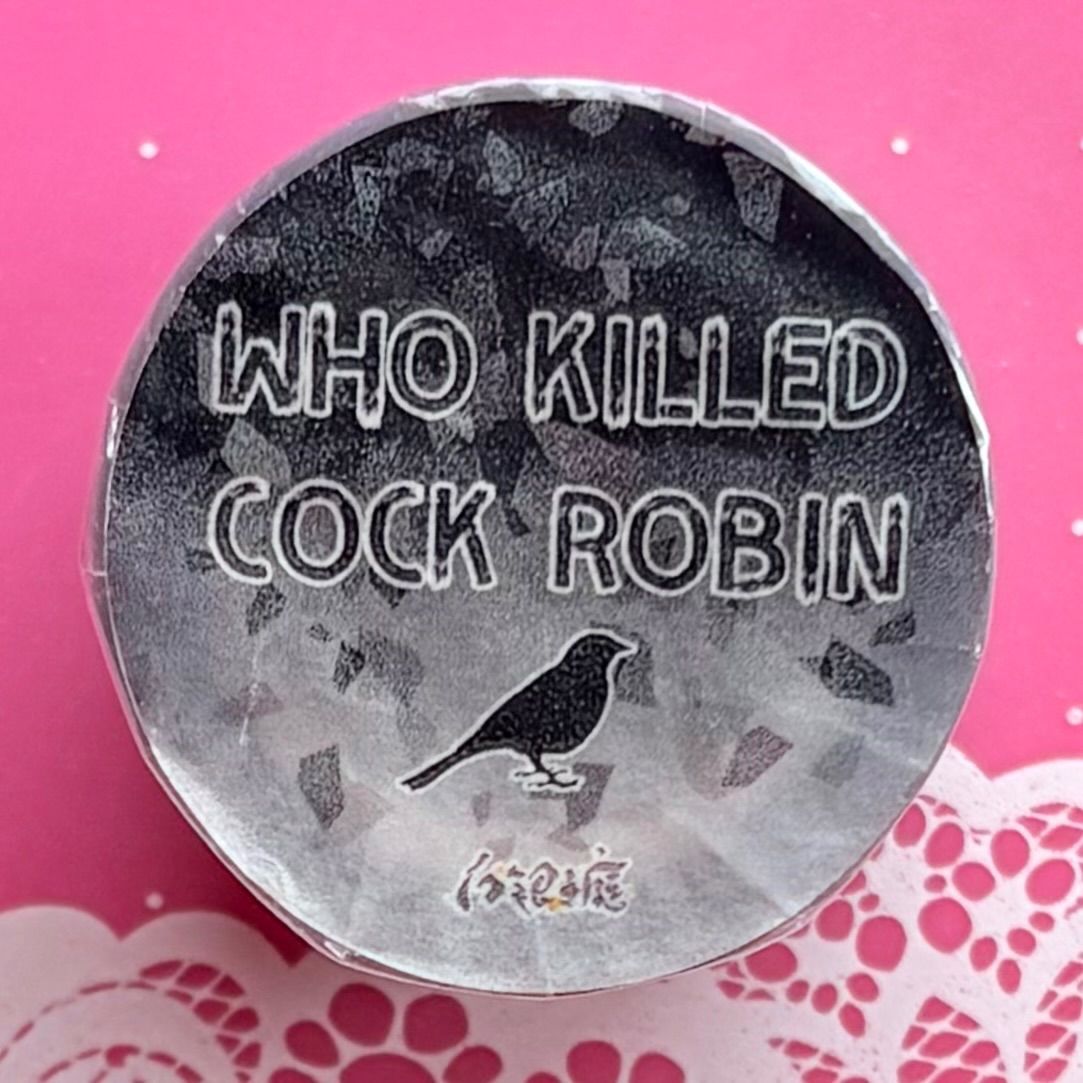 镭射黒 5cm×5m 知更鸟 海外マスキングテープ 海外マステ 英字 - メルカリ