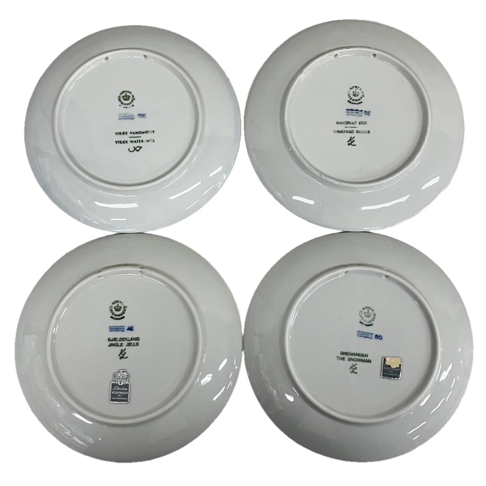 ROYAL COPENHAGEN イヤープレート 1976 1977 1984 1985 4枚セット 食器 ロイヤル コペンハーゲン S10544306