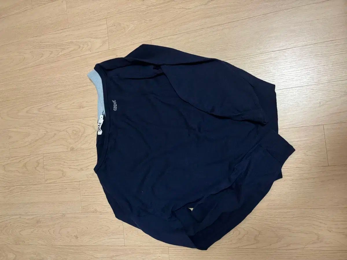  グローブ オフショルダー ニット ネイビー 長袖 ニット セーター