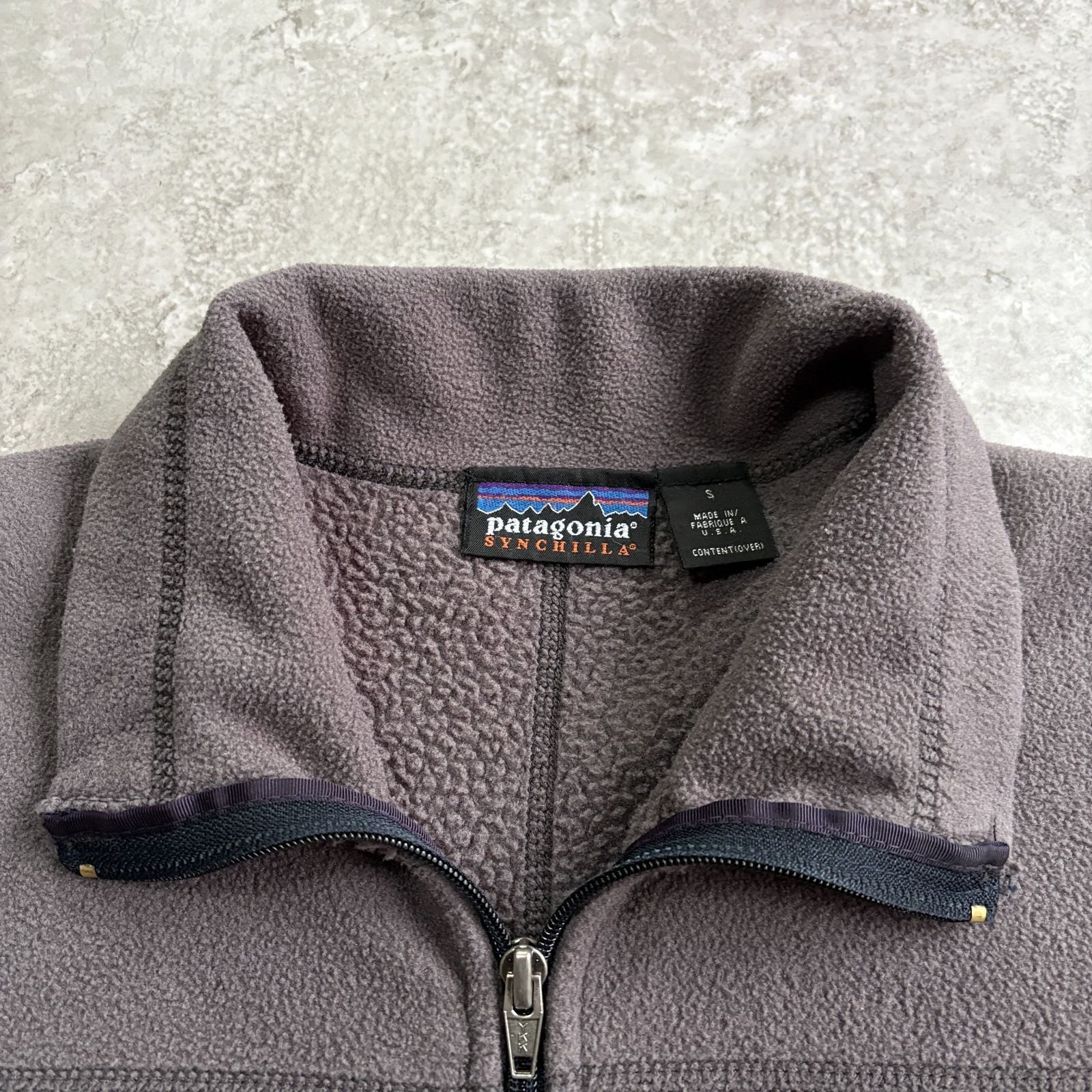 パタゴニアシェルドシンチラ patagonia usa 90sビンテージ グレー USA製 90年製 Patagonia パタゴニア シェルドシンチラジャケット