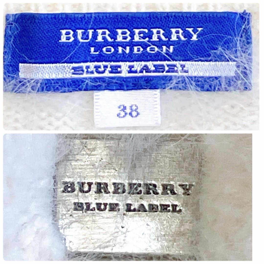  BLUE LABEL バーバリーブルーレーベル ふんわりアンゴラニット セーター 飾りリボン 38 M 長袖 ニット セーター