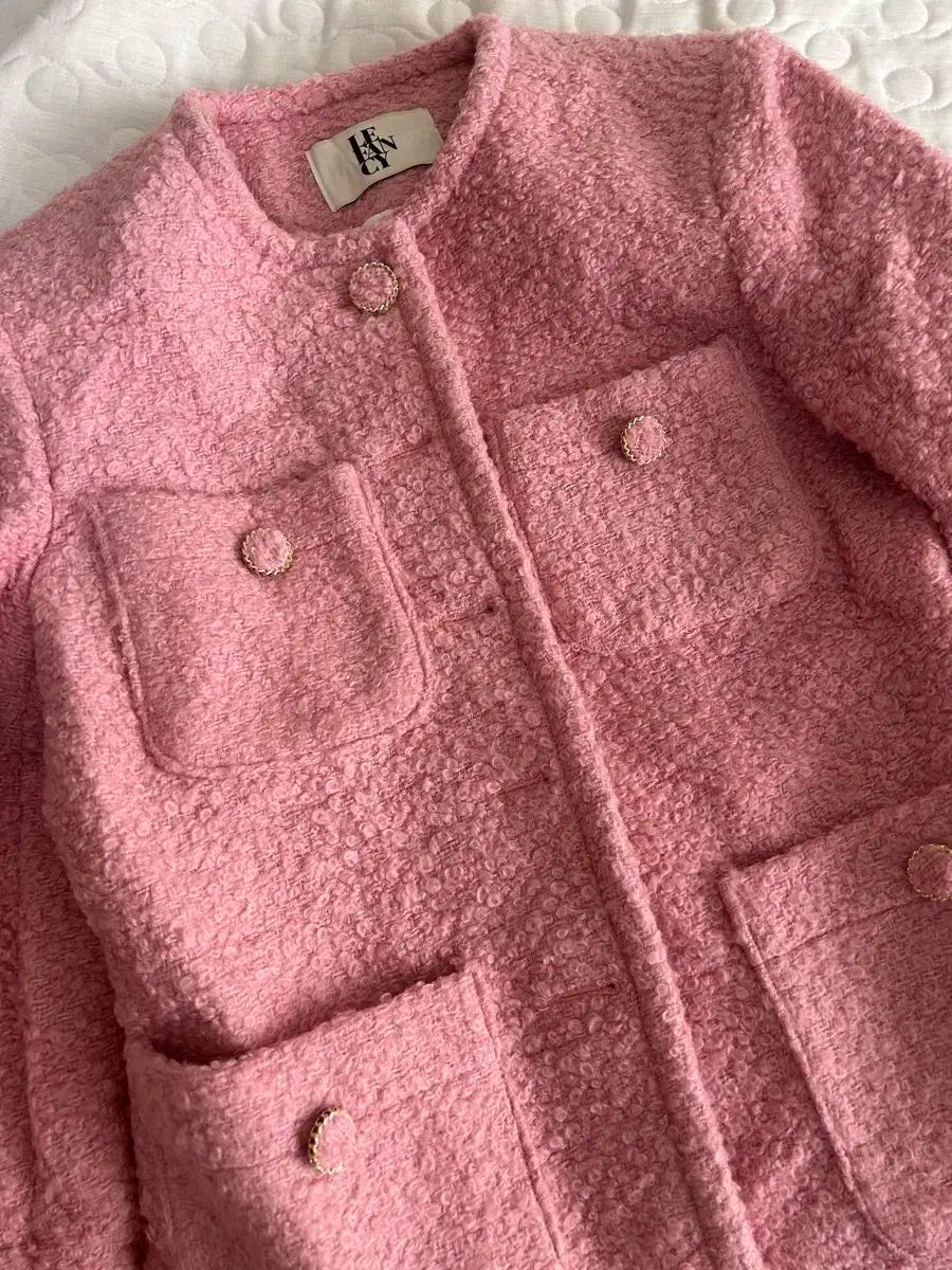 ルファンシー ツイード ピンク ジャケット 厚手 GULLKHAN_COM