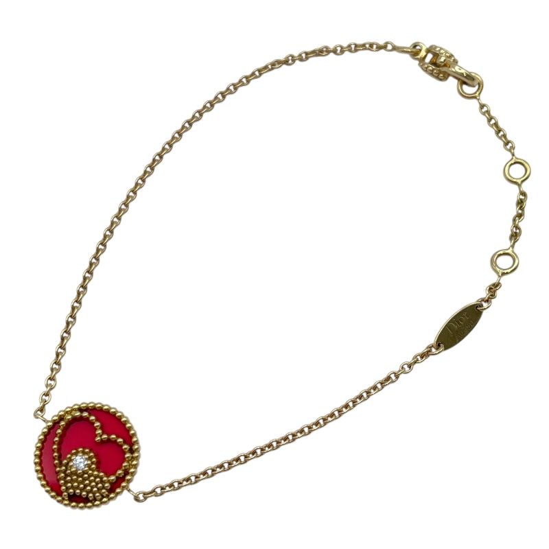 クリスチャン ディオール Christian Dior クールハートブレスレット ゴールド Au750 ジュエリー