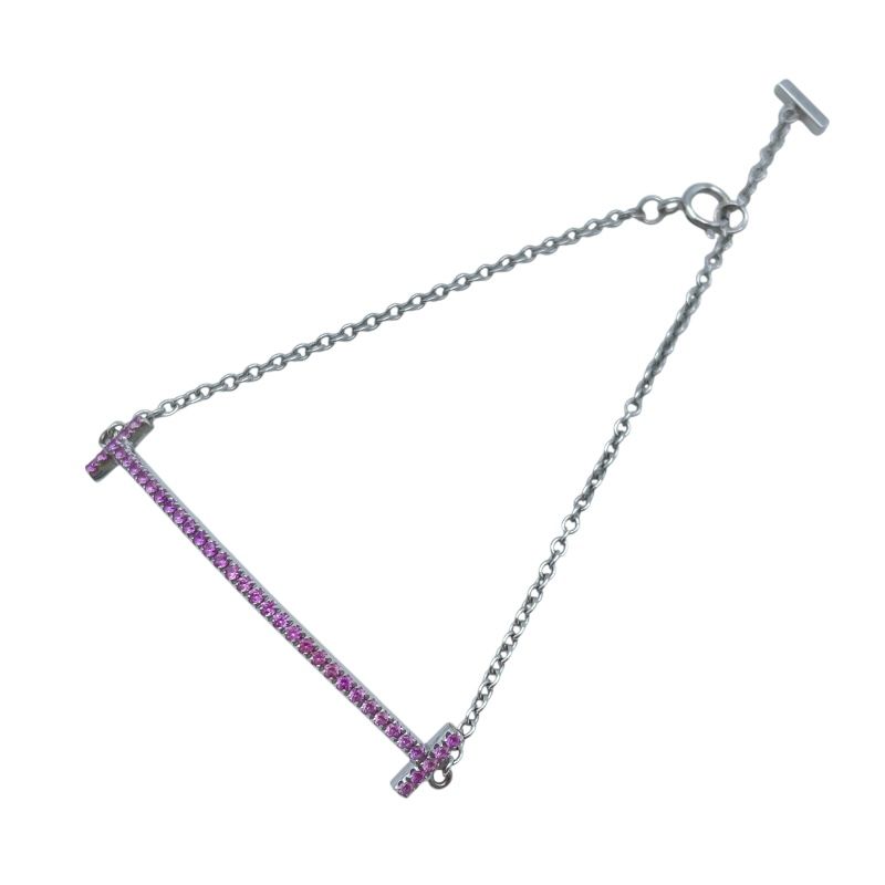 ティファニー TIFFANY&CO Tスマイルブレスレット ホワイトゴールド Au750 ジュエリー