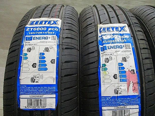 夏タイヤ 185 70 R 14 4本セット ZEETEX ZT 6000 eco
