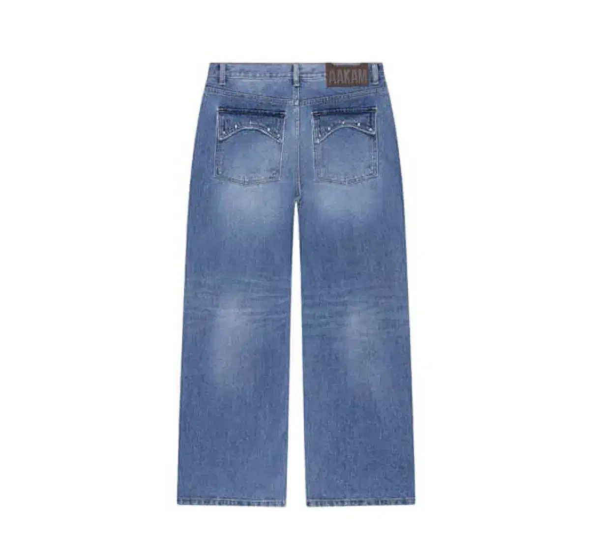 アカム MULTI スタッズ デニム Tシャツ ブルー