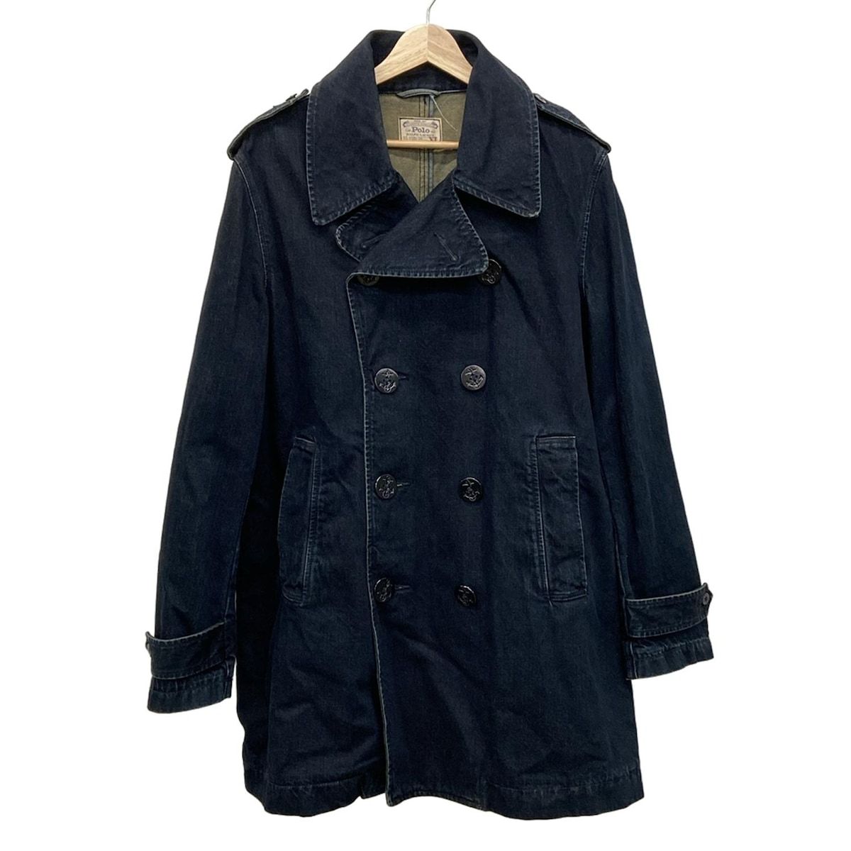 POLObyRalphLauren ポロラルフローレン Pコート サイズXL レディース - ダークネイビー 長袖 デニム 春 秋