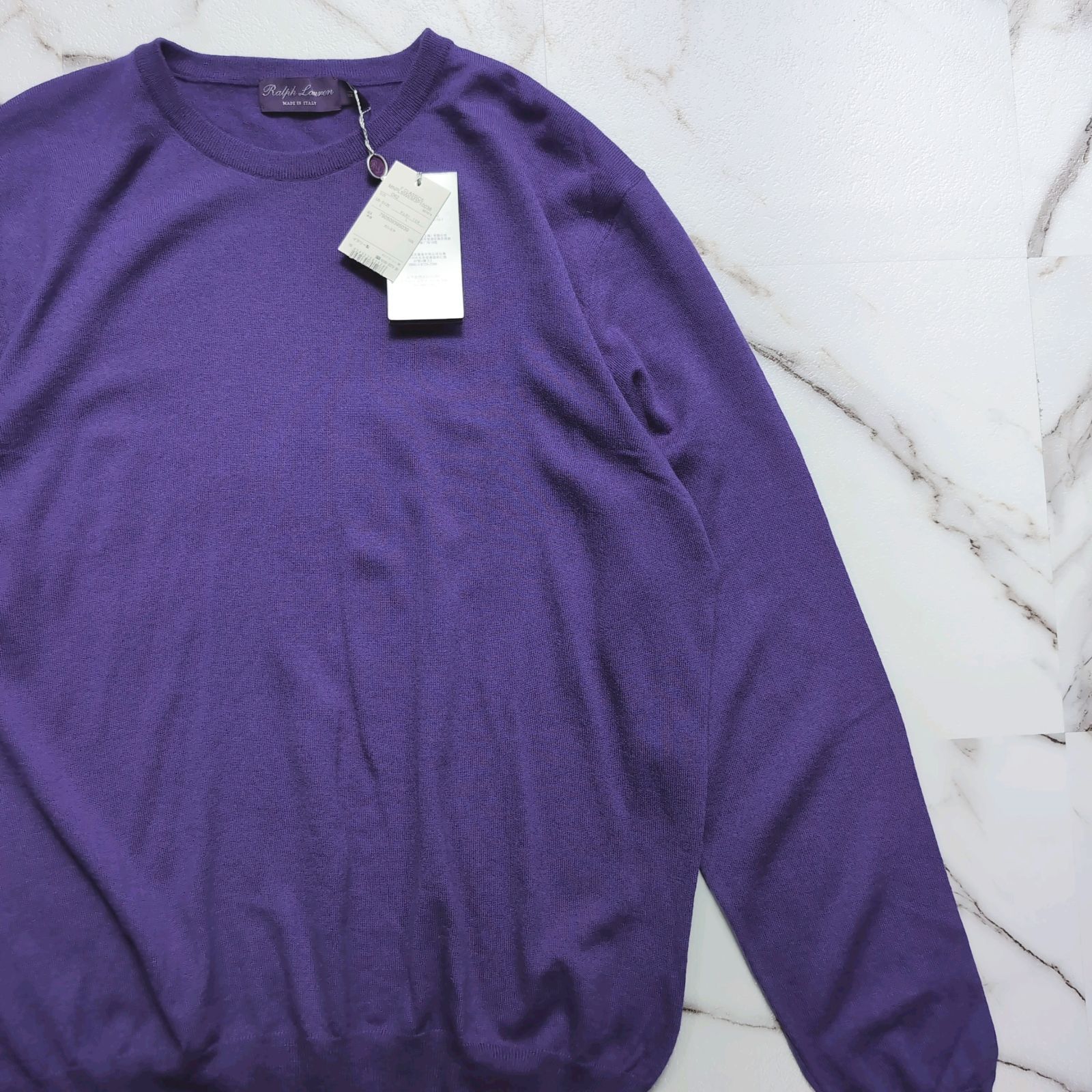 現行 タグ付 ラルフローレンパープルレーベル カシミヤ クルーネック