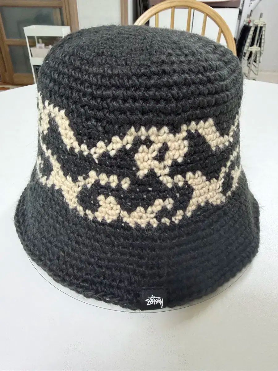 STUSSY SS ニット バケットハット ブラック