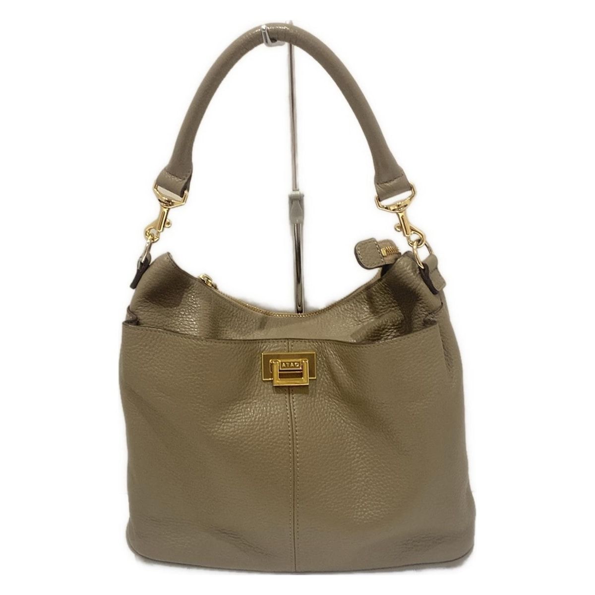 ATAO アタオ ハンドバッグ - グレーベージュ レザー