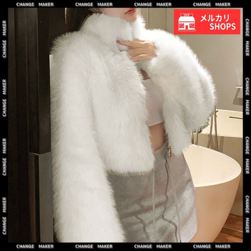 送料無料】ファージャケット ふわふわ ファーボレロ 冬 レディース