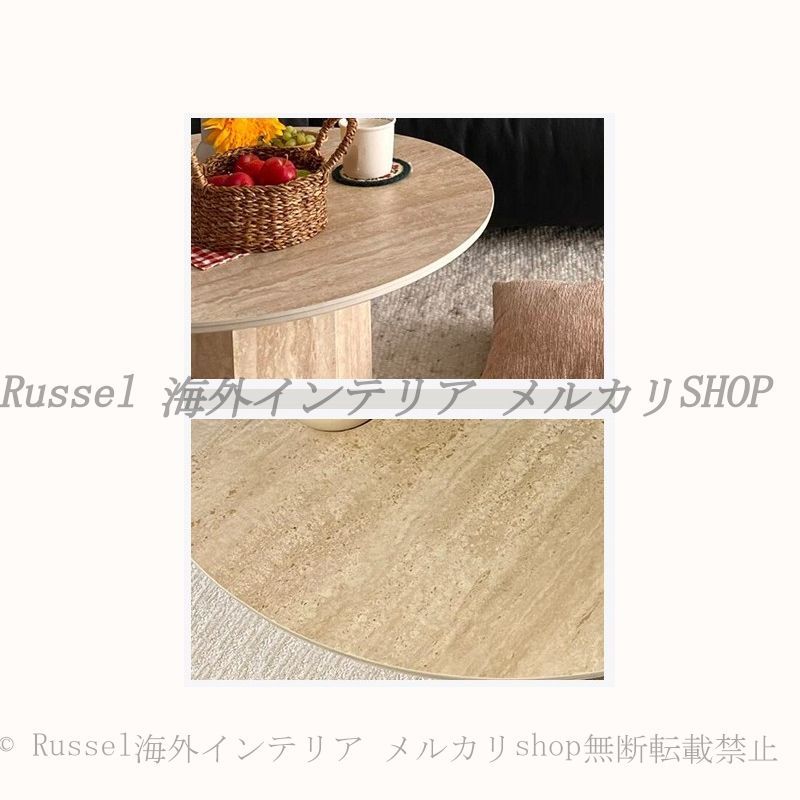ローテーブル ラグジュアリー 大理石調 円形 おしゃれ かわいい インテリア 北欧 ラウンド テーブル デザイン センター テーブル MARWIL-DEMENAGEMENTS_CH