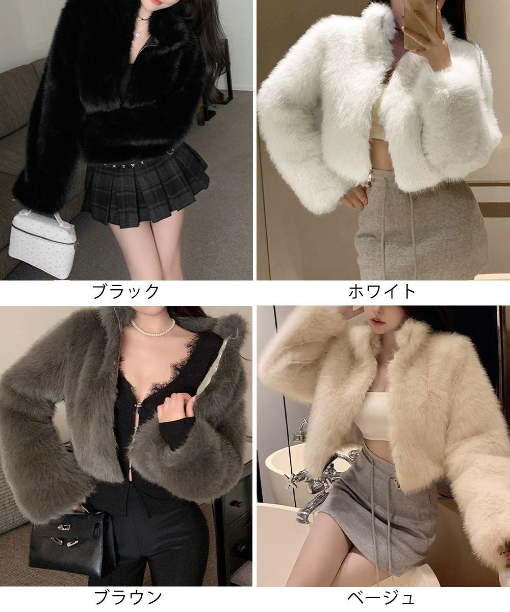 送料無料】ファージャケット ふわふわ ファーボレロ 冬 レディース