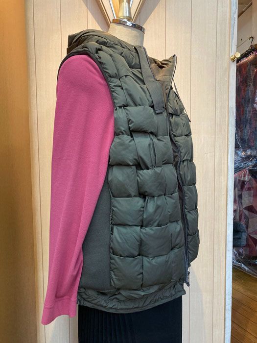 前身頃編み込みフード付き 総裏