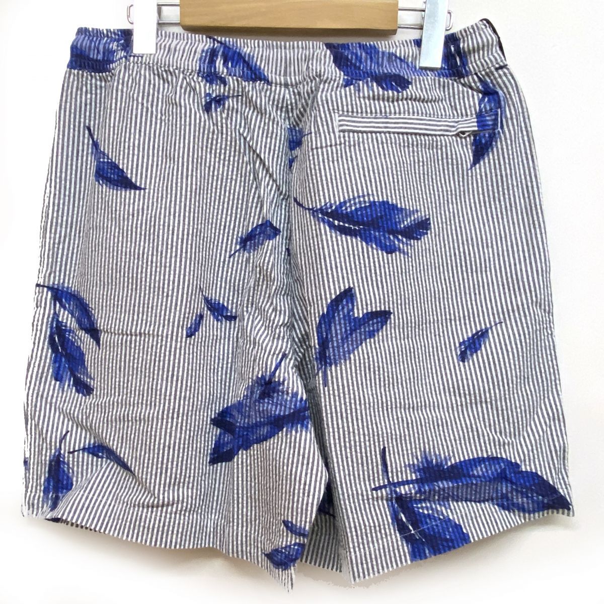 キス KITH Hardaway Seersucker Short ショートパンツ ボトムス コットン ネイビー サイズM メンズ