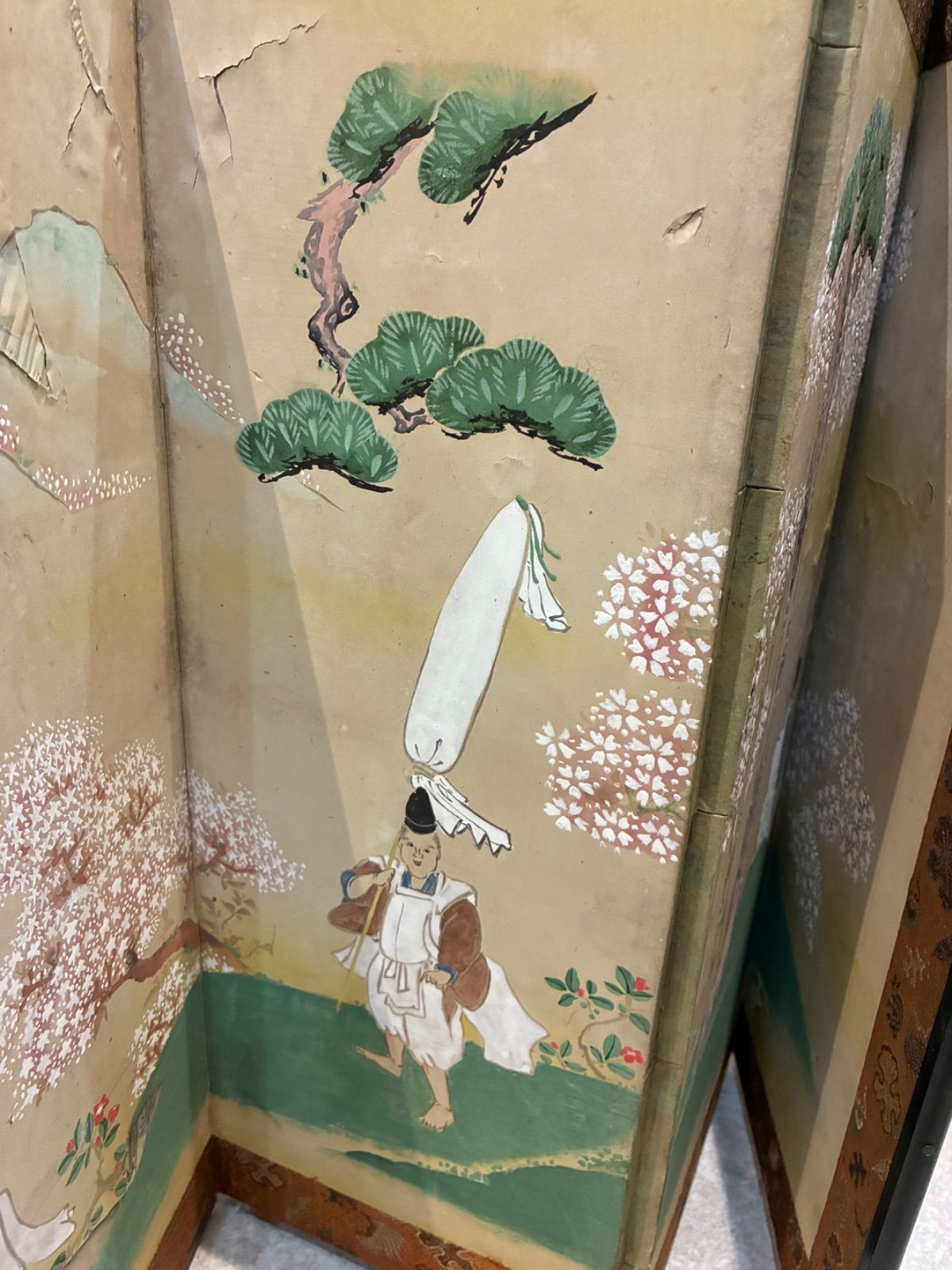 屏風 時代物 旧家蔵 古美術 販売 小屏風 六曲