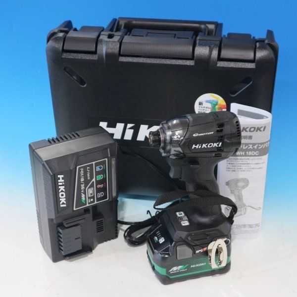 HiKOKI コードレスインパクトドライバ WH18DC XCBZ 18V マルチボルト ストロングブラック バッテリー×1