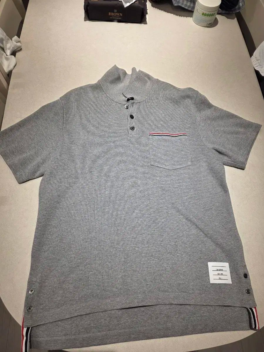 トムブラウン メンズ 半袖 シャツ グレー 4サイズ