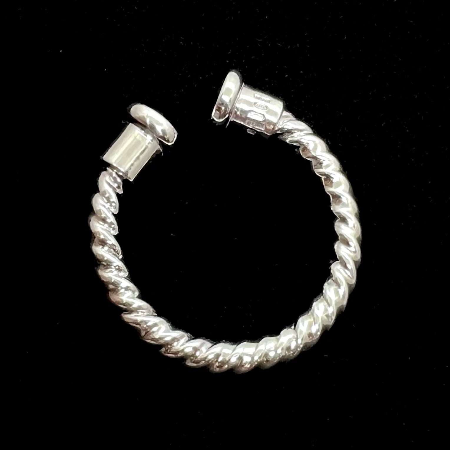 BVLGARI ブルガリ キーリング ツイスト ループ スターリングシルバー 925 SV レディース メンズ 男女兼用