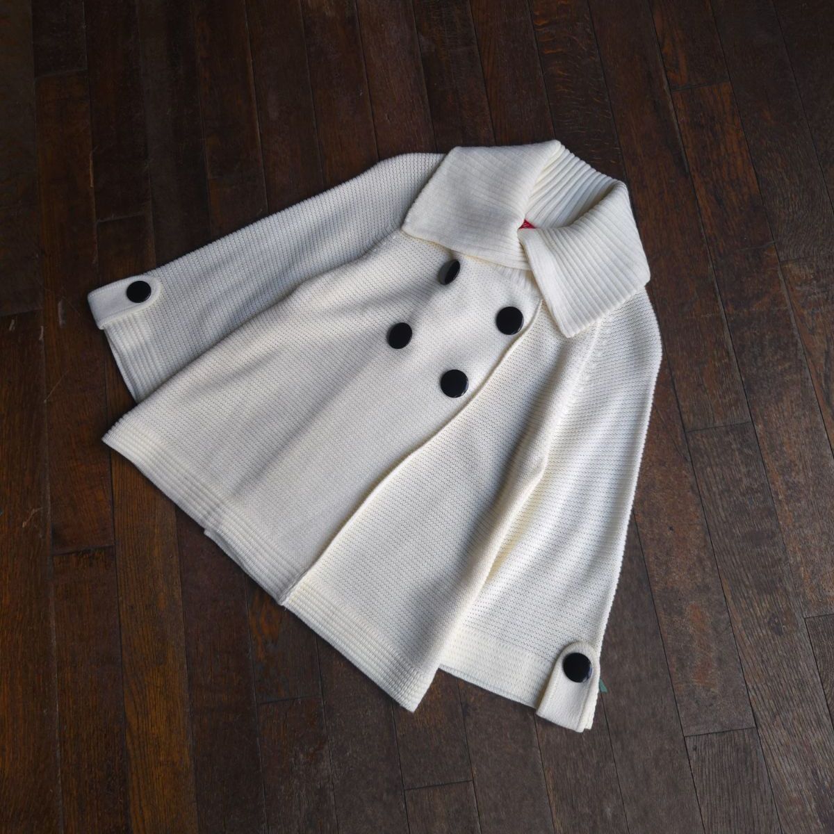 Vintage ダブルブレスト ニットジャケット ホワイト ユニセックス M