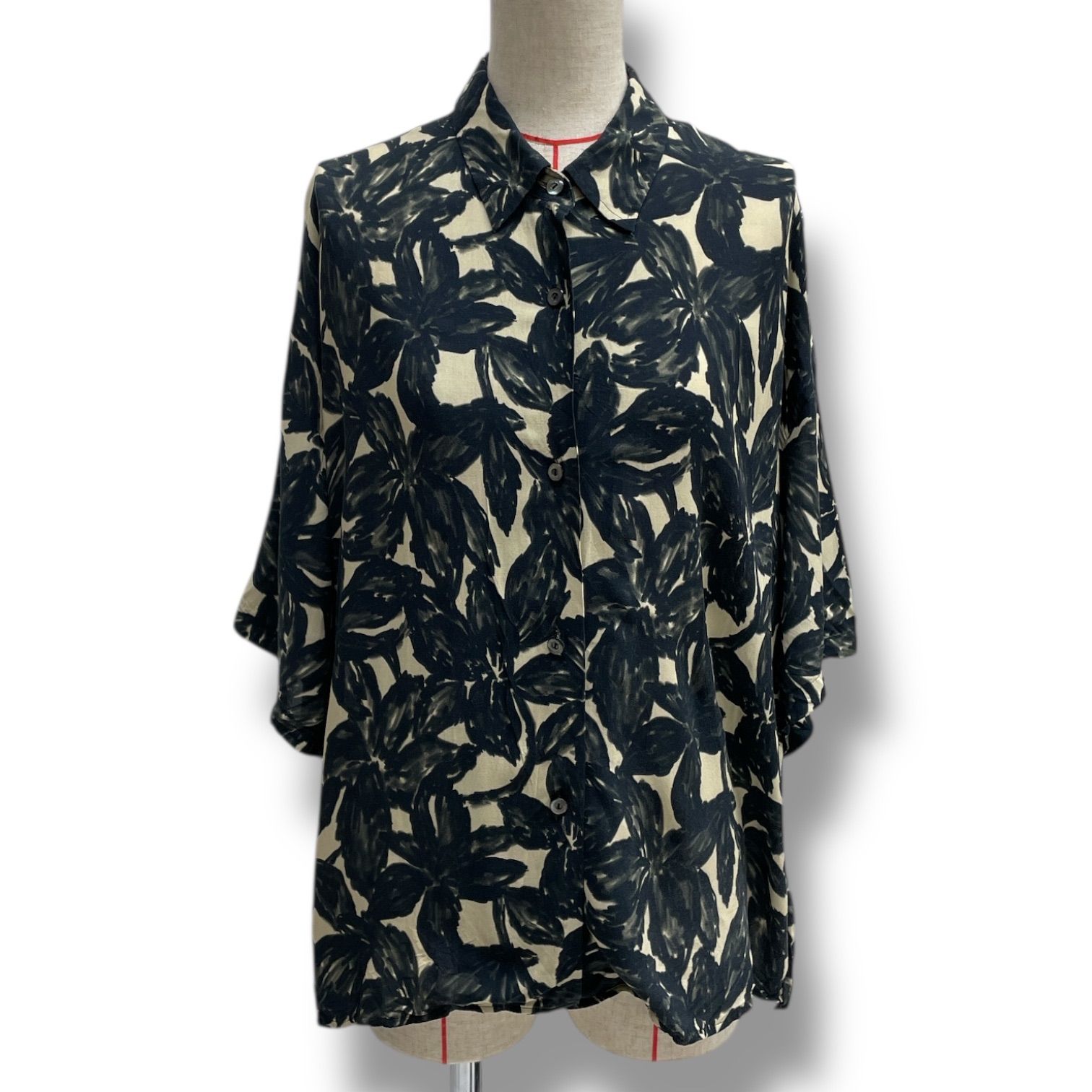 Spic-Span スピックアンドスパン DEVEAUX デボー 別注 コラボ ハーフスリーブシャツ 半袖シャツ トップス 袋付 ブラック ベージュ 黒 レディース ゴーゴー古着マルイ北千住店 1 No.1114