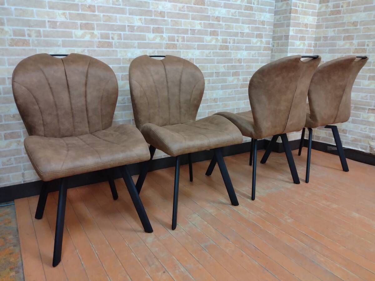 一部地域除く 食卓用椅子 4脚セット 回転式 チェア 品