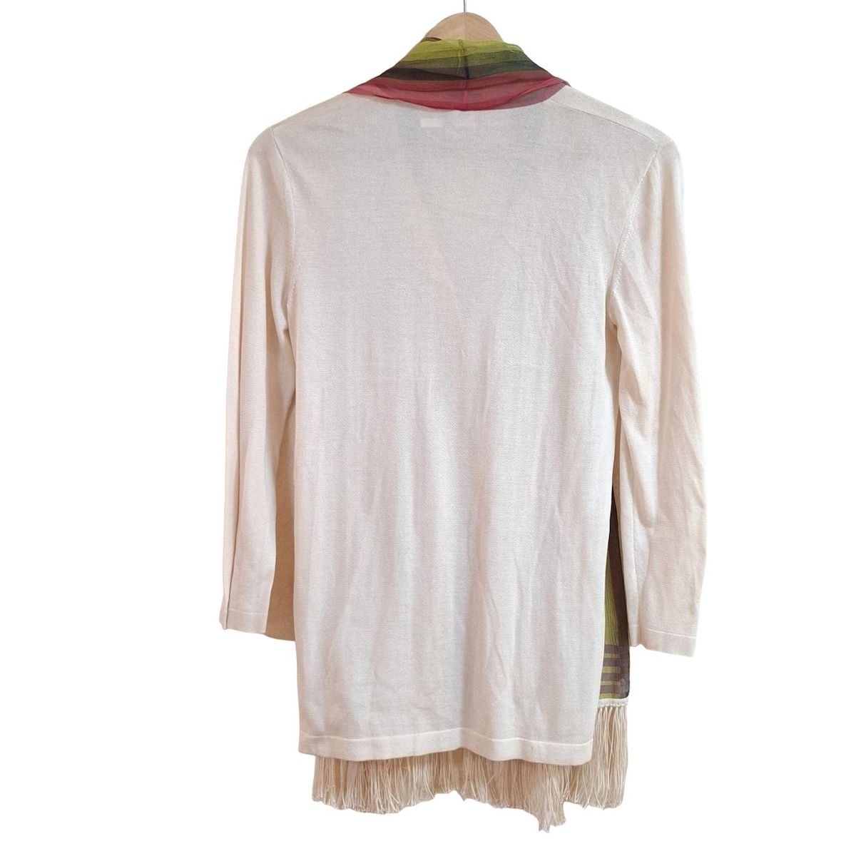 HERMES エルメス カーディガン サイズ34 S レディース - アイボリー×マルチ