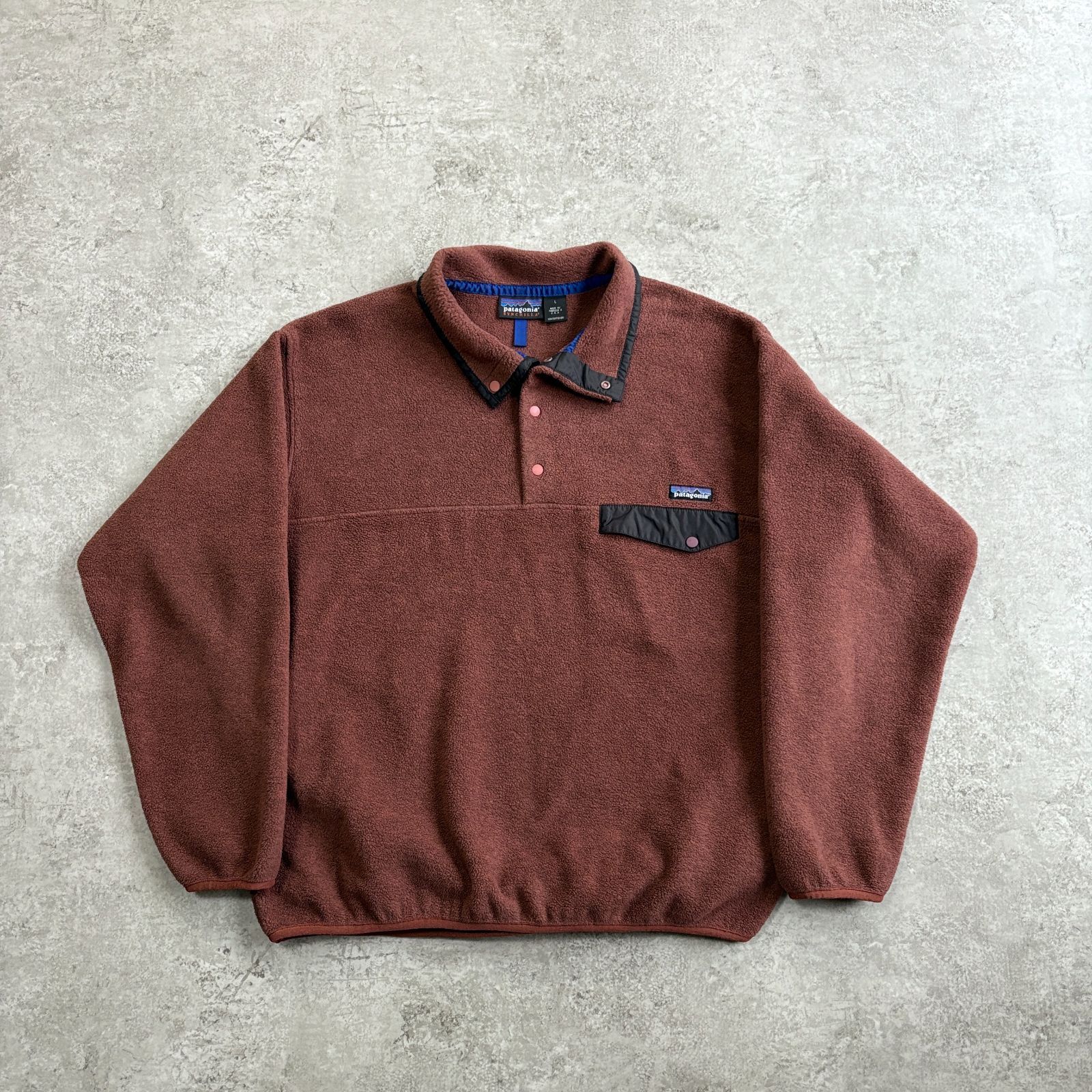 90s 1999年 USA製 patagonia Synchilla Snap T Pullover 【 brown 