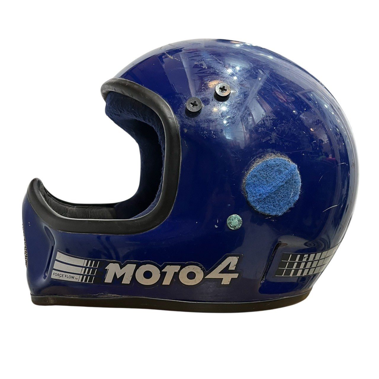 80s ビンテージ BELL MOTO4 フルフェイス ヘルメット ブルー 80年代