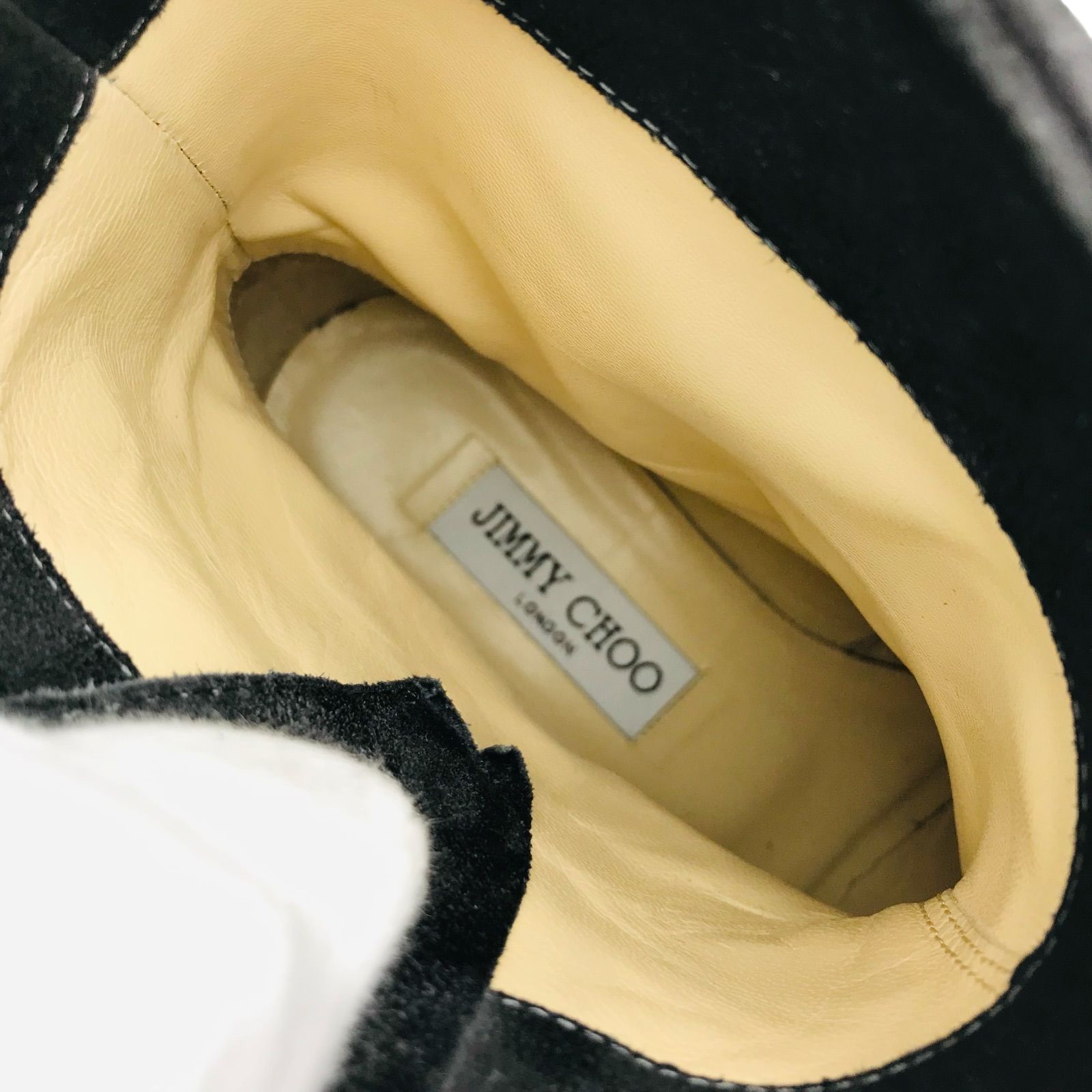  JIMMY CHOO ジミーチュウ レディース スエードレザー スタースタッズ付き ショートブーツ 36.5 イタリア製 レディースブーツ ブーツ 秋冬物 カジュアル 靴 エンジニアブーツ エンジニアブーツ ブーツ