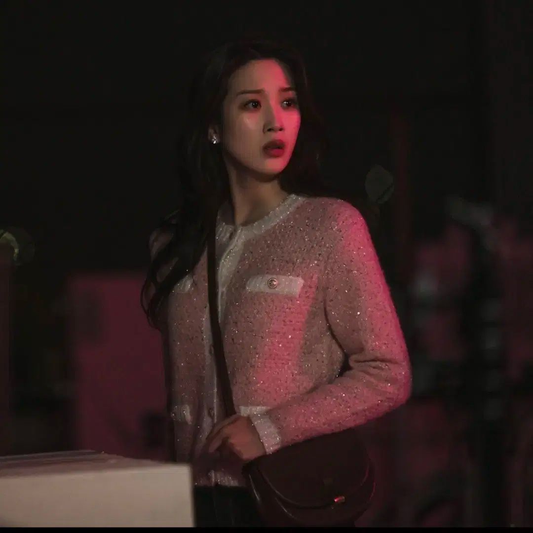 ムン ガヨン着用 マージュ Maje シークイン レディース カーディガン ニット