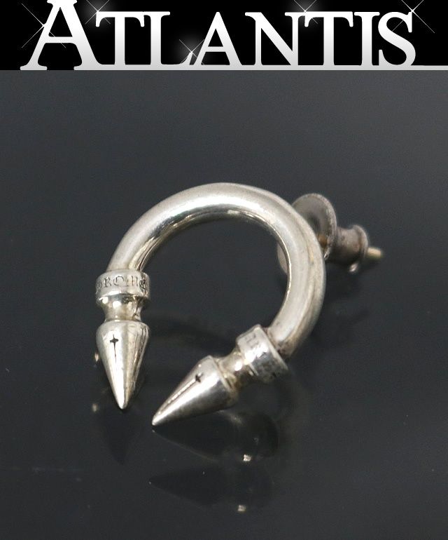 CHROME HEARTS クロムハーツ ダブル スパイク ピアス メンズ シルバー SV 925 100814