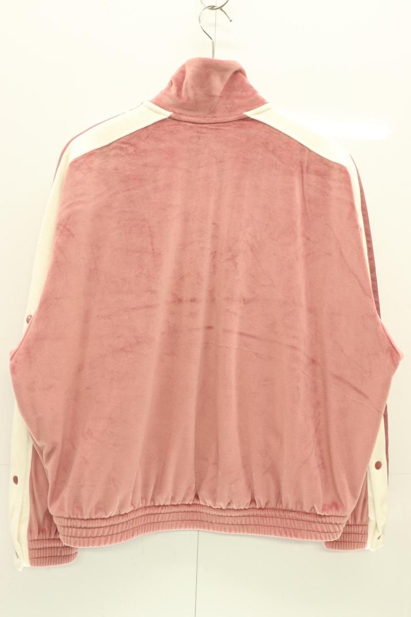 adidas レディースジャケット XL W ADIBREAK VELOUR TT adidas XL ピンク 桃 ロゴ