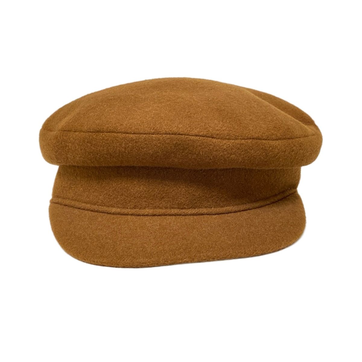 HERMES エルメス 帽子 57 - 黒×ブラウン カシミヤ