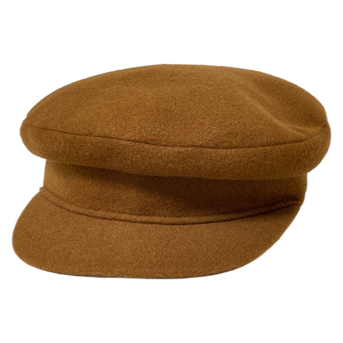 HERMES エルメス 帽子 57 - 黒×ブラウン カシミヤ