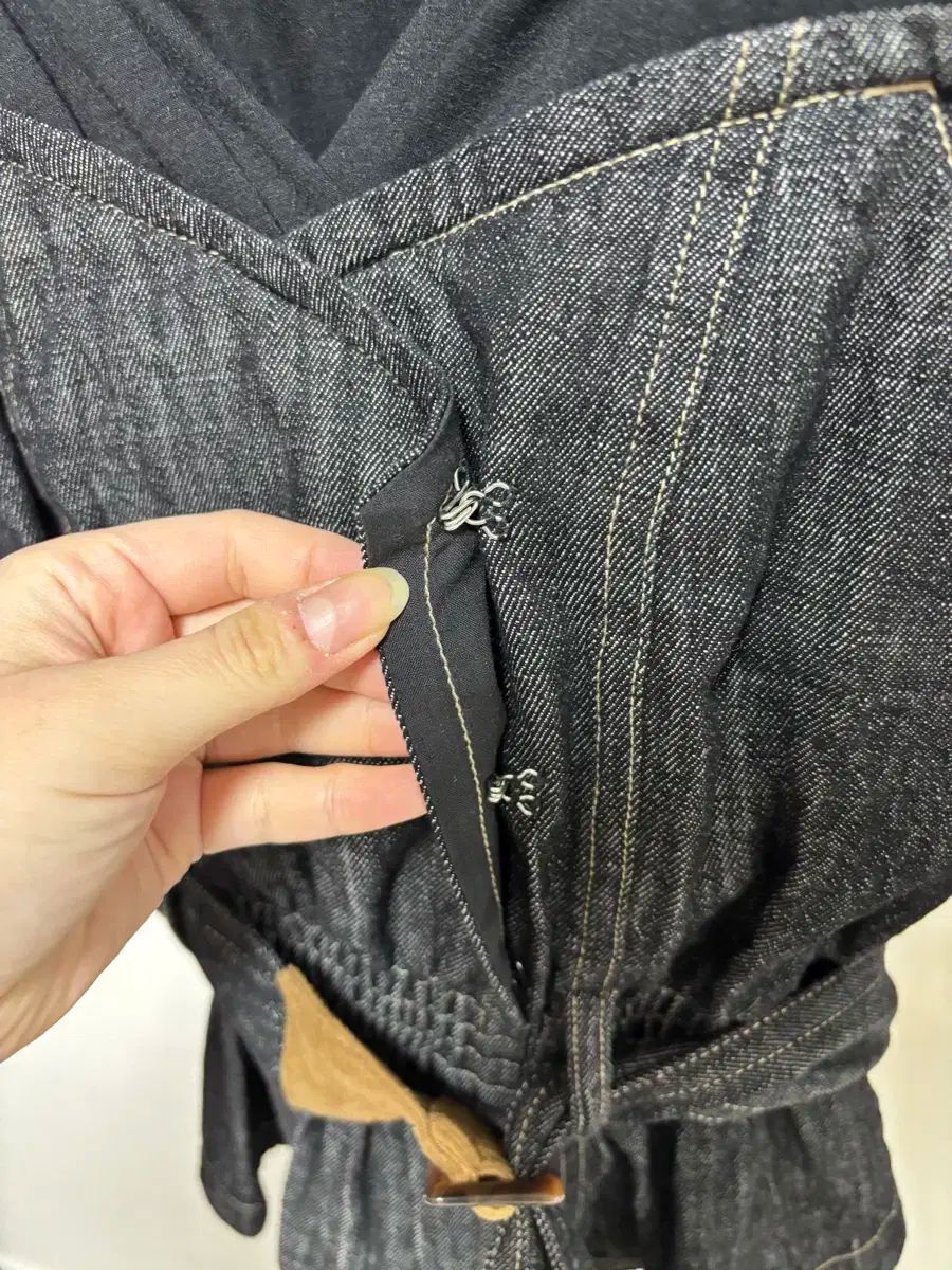  日本 SNIDEL デニム コルセット ブラウス ベルト セット 長袖 シャツ ブラウス