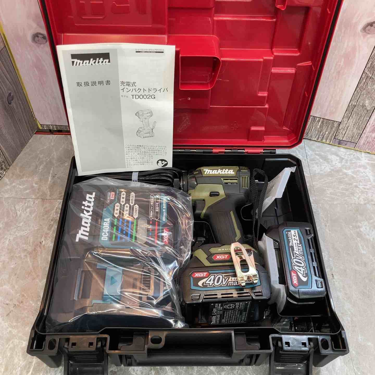 マキタ makita コードレスインパクトドライバー TD002GRDXO 40V オリーブ バッテリー2個 充電器つき 八潮店